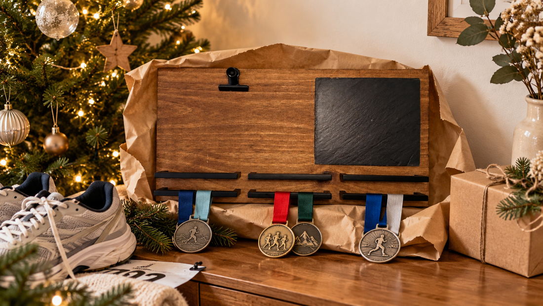 cadeau noel porte medaille running triathlon rionman trail