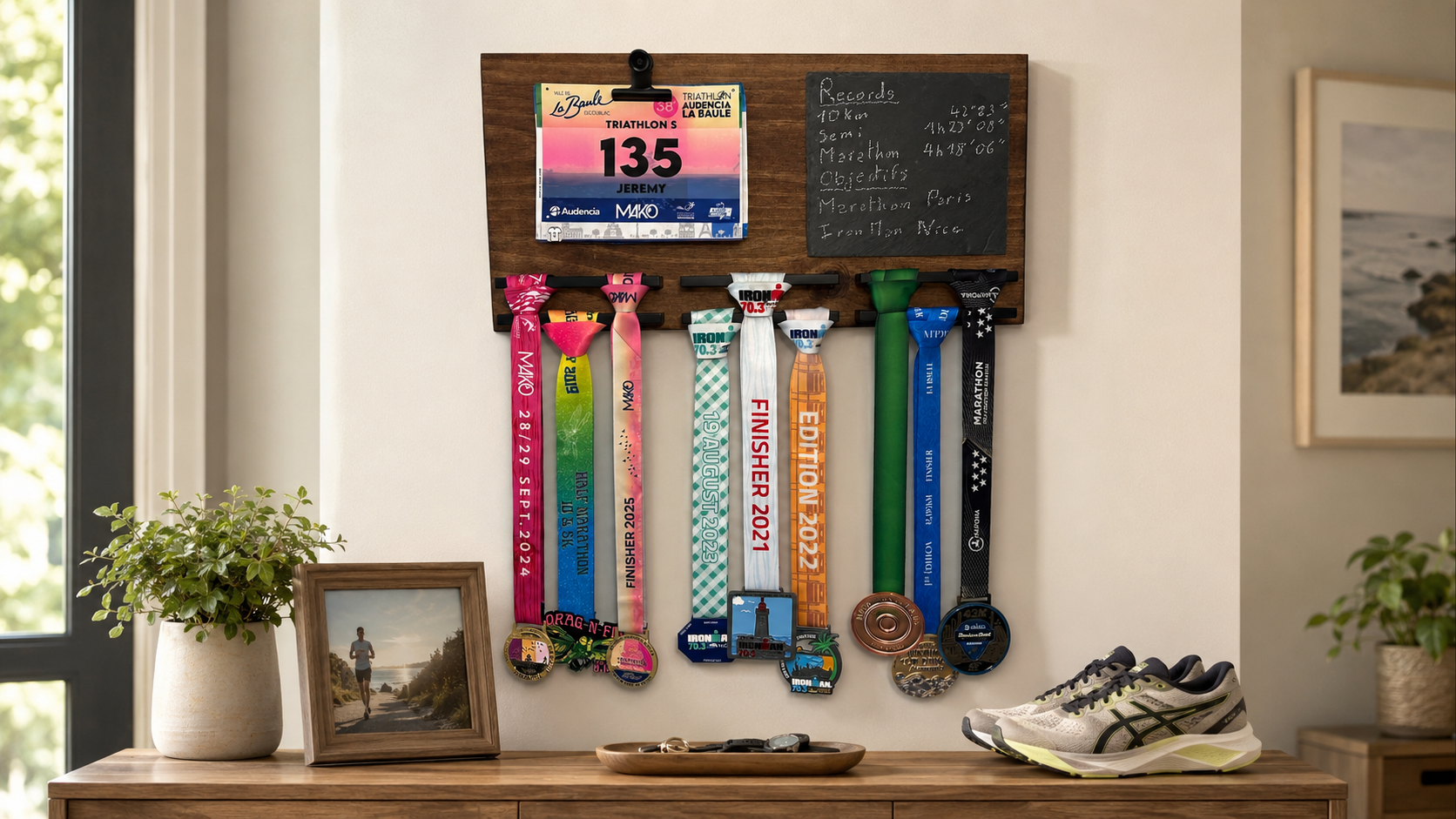Marathonläufer Medaillenhalter
