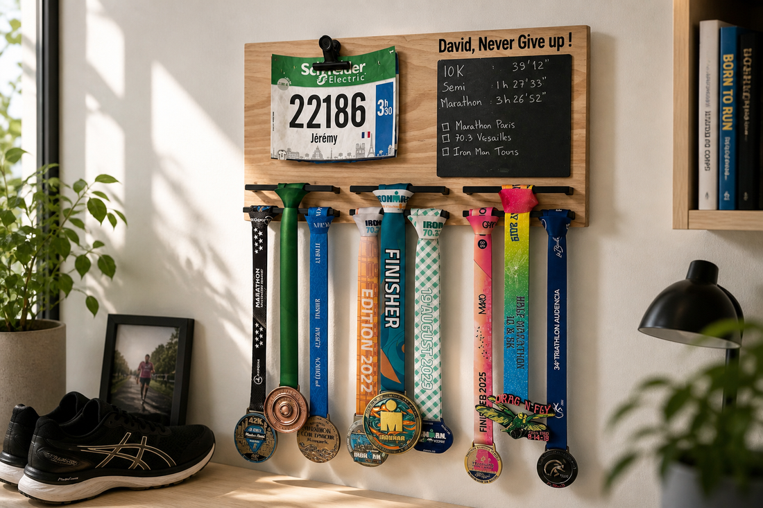 porte medaille bois personnalise
