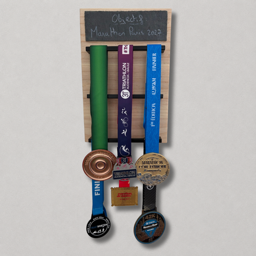 Medal Board porte médailles mural en bois avec ardoise intégrée
