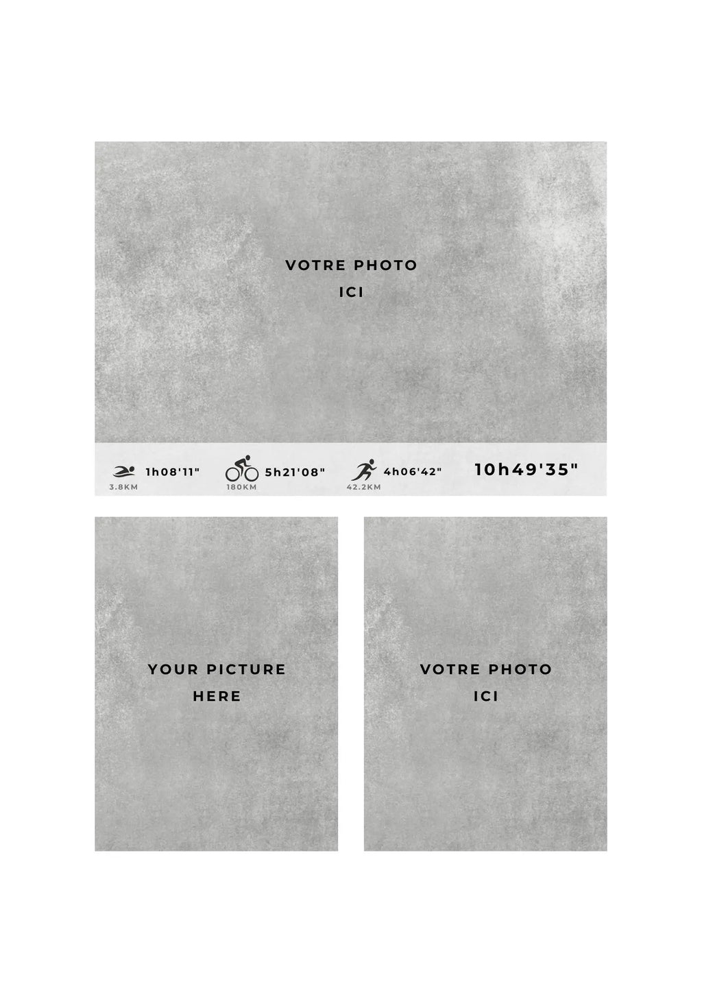 cadeau personnalisé finisher ironman triathlon unique cadre photo