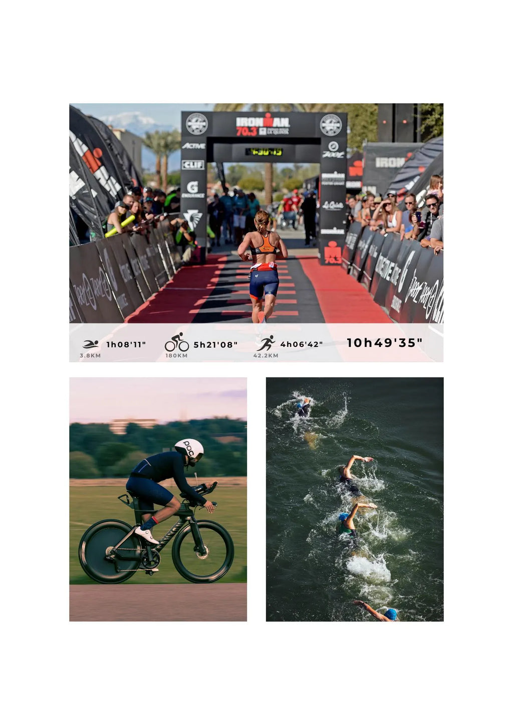cadre photo personnalisé ironman triathlon finisher course cadeau sport