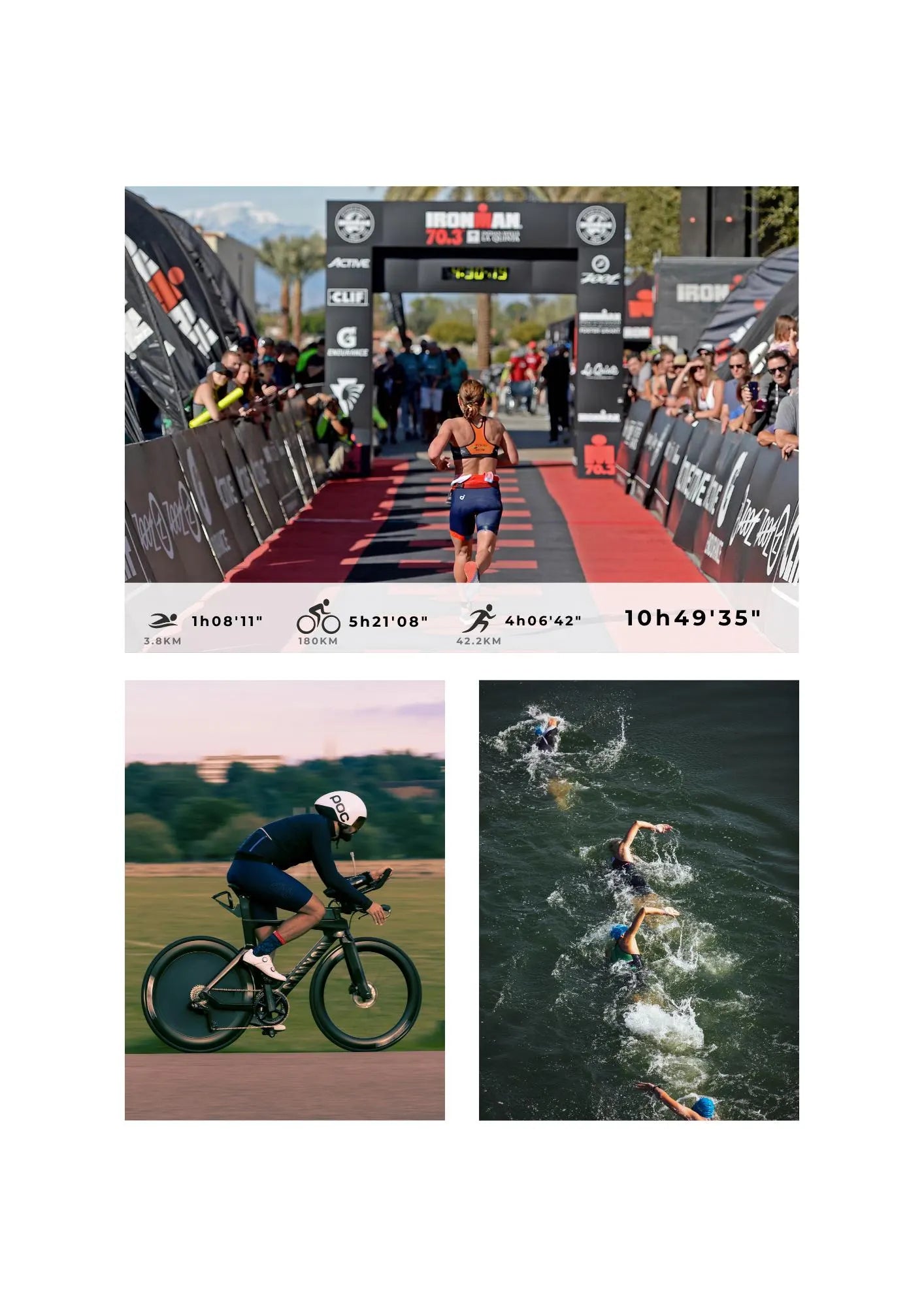 cadre photo personnalisé ironman triathlon finisher course cadeau sport