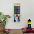 Porte médailles en bois massif pour triathlète, support mural décoratif