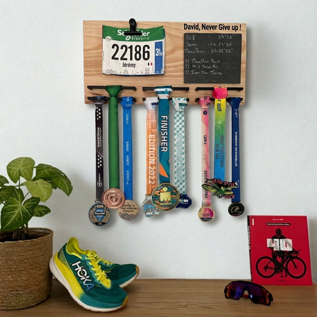 porte medailles bois gravure