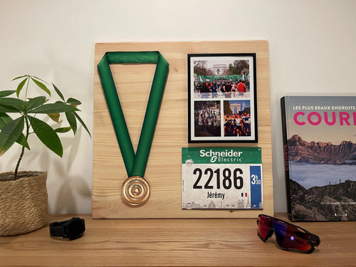 porte medaille marathon cadre marathon finisher cadeau personnalise