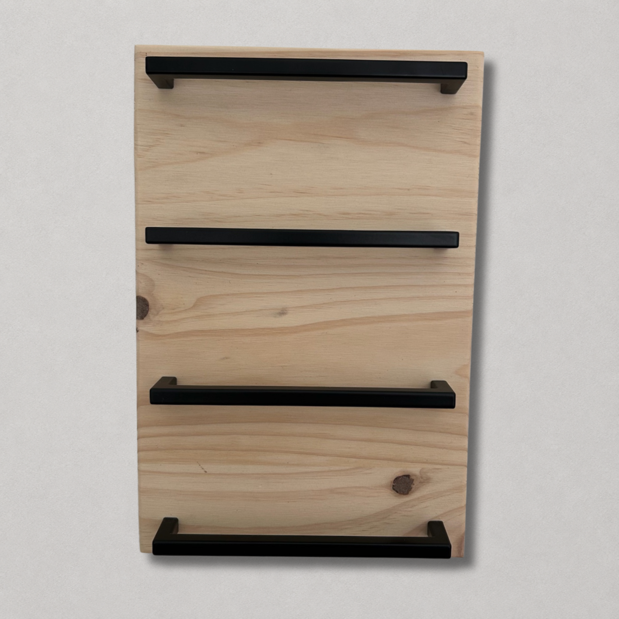 Support médailles grande capacité en bois avec 4 barres de suspension