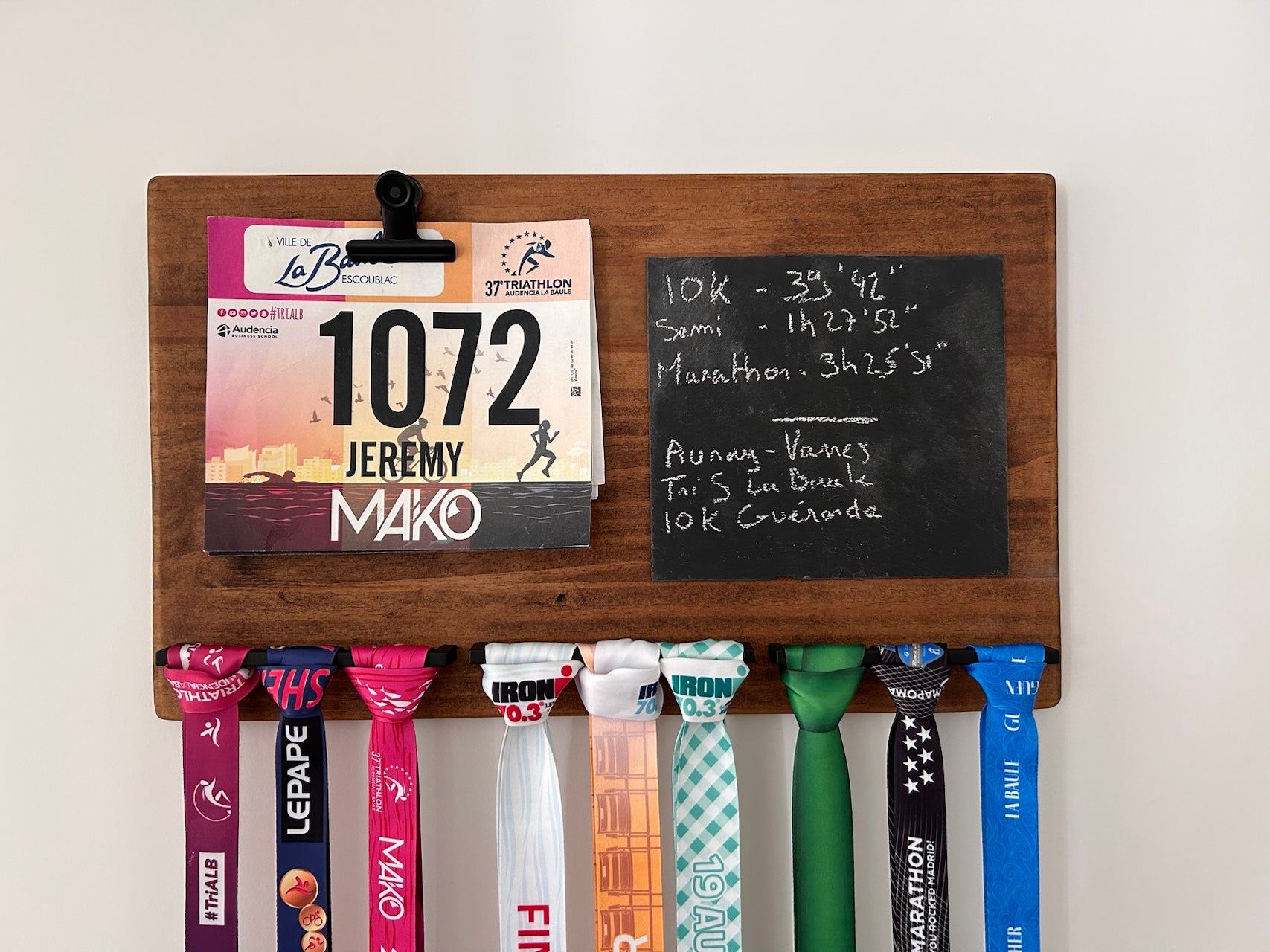 porte medailles qualite cadeau marathon ironman trail triathlon