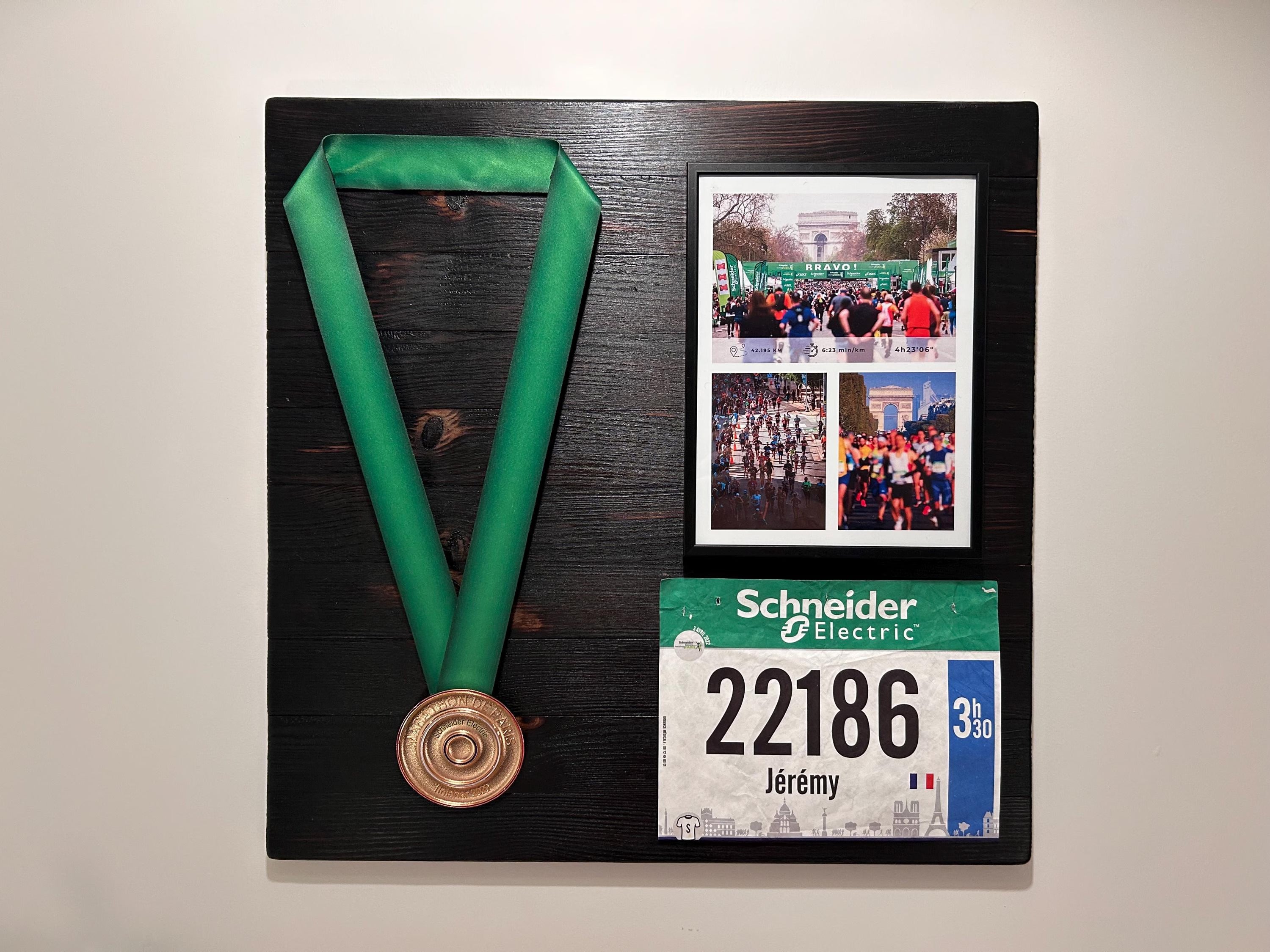 support médaille personnalisé marathon finisher